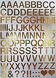 buchstaben kette gold 585  98 goldene Buchstaben und Zeichen, 2,5cm hoch in hochwertiger Folie (Buchstaben-Set 2,5 cm, Gold)