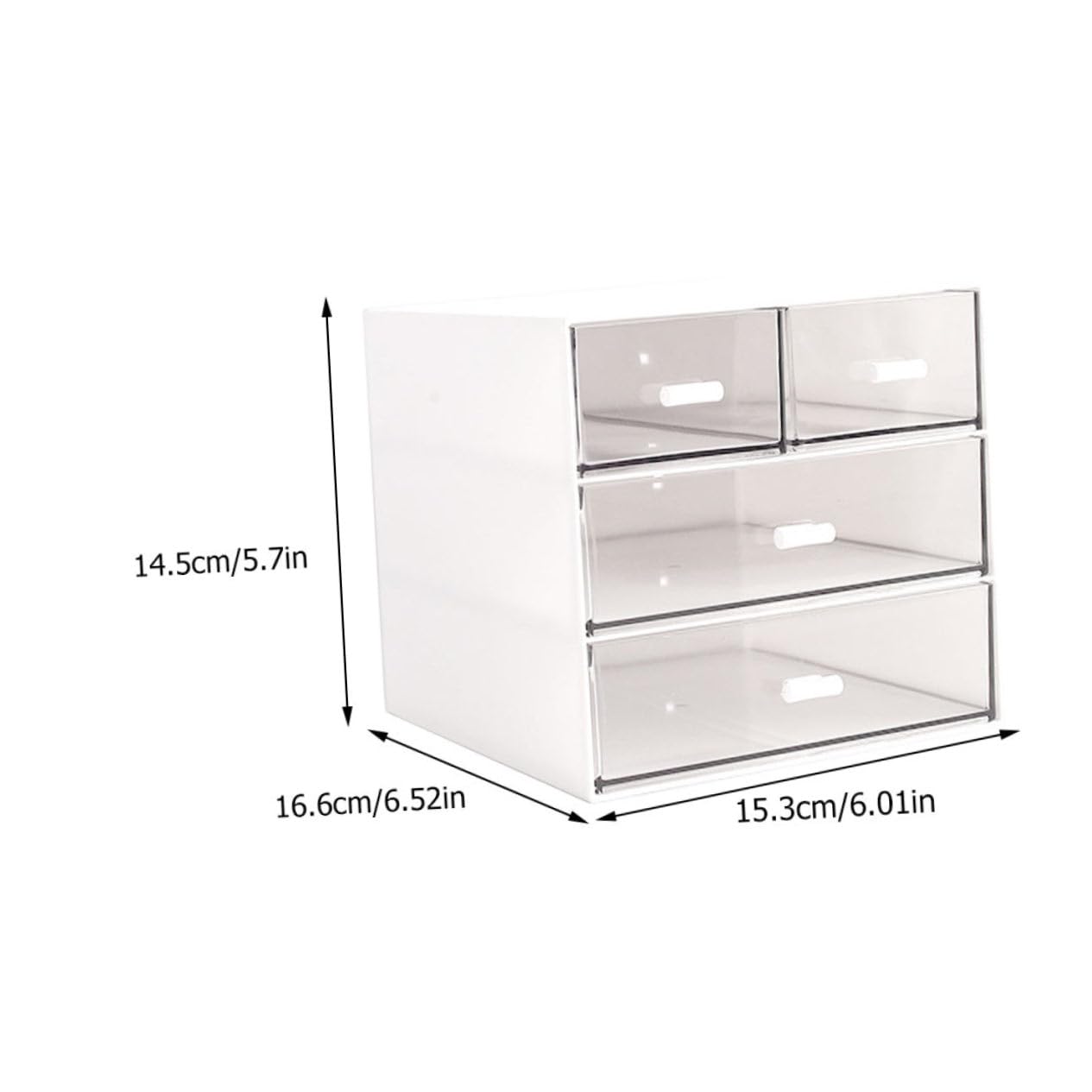 Gatuida Caja de Maquillaje Organizador Cajón para Escritorio Caja para Guardar Artículos Diversos de Material Transparente Contenedor para Guardar Maquillaje Cajón Multicapa