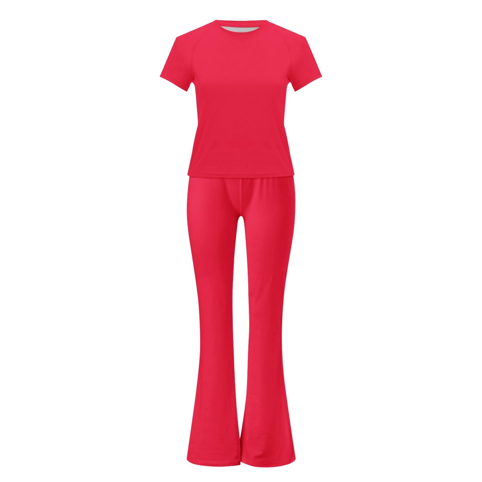 Conjunto de deporte para mujer, holgado, tallas grandes, chándal de verano, elegante, largo, de dos piezas, talla corta, deportivo, con pantalones, traje deportivo, traje de ocio, 2 piezas, ropa