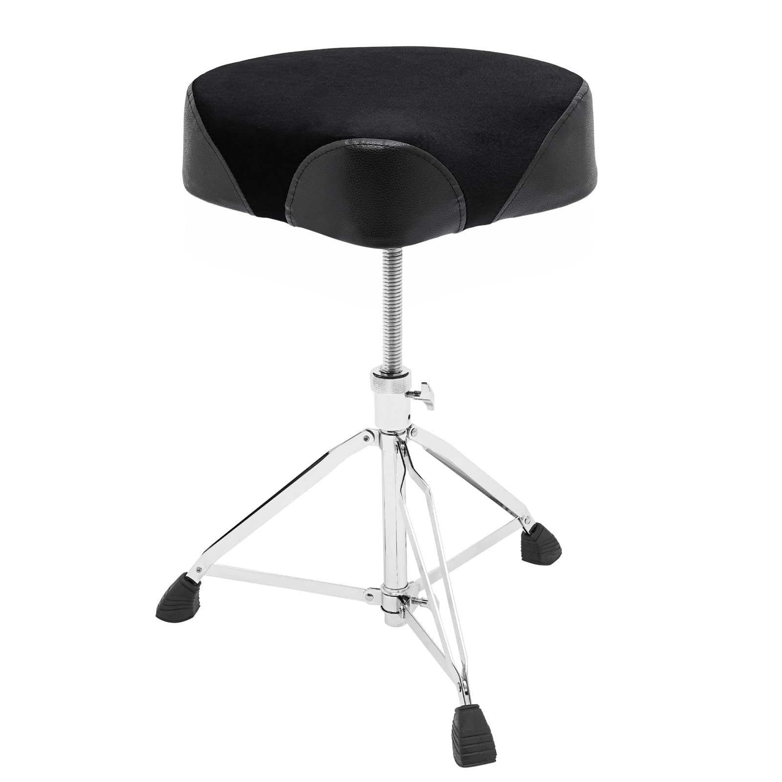 Tabouret de batterie rembourré extra épais - Portable - Chaise de tambour pliable - Hauteur réglable de 45 à 68 cm - Pour bureaux, piano, salles d'étude, studios d'art