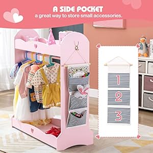 Joyldiaskidsdressupstoragewithmirrorkidarmoirewsidehookpocketspretendstorageclosetforkidscostumedressupwardrobewtopshelfshoesstorageforbedroomgirlsroompink  Urban Country Home Decor Joyldias kids dress up storage with mirror kid armoire wside hook pockets pretend storage closet for kids costume dress up wardrobe wtop shelf shoes storage for bedroom girls room pink  urban country home decor