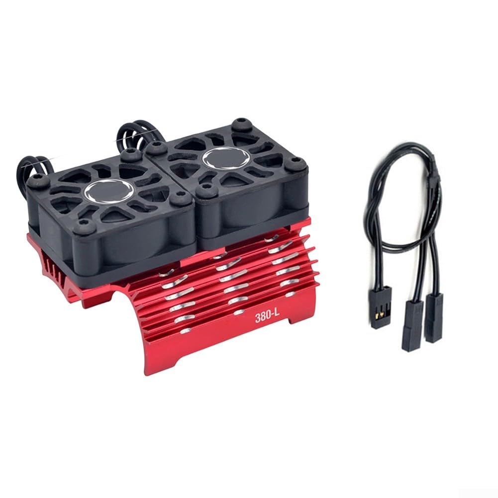Niceminiwall For Surpass Hobby 30Mm Motor Cooling Fan, 28000RPM High RC Cooler With Metal Heatsink Cover For 1/8 1/10 RC Cars 36-38mm Brushless Motors(Red380-L) — image 1