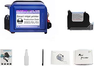 THEGIS Handheld Printer, 12.7mm Handheld Printer, Portable Small Inkjet Coding Machine, Mark Cap Text Mini 28 Languages for Handheld Inkjet Printer Coding Machine (Color : Set of black ink, Size : 1)