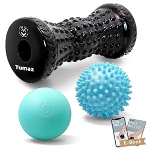 Tumaz Fußmassageroller 3-in-1-Set mit Igelball