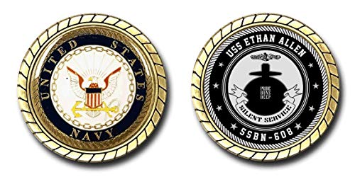 USS Ethan Allen SSBN-608 US Navy Submarine Challenge Coin - Officially Licensed