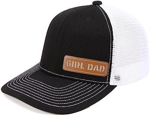 Lichfamy Girl Dad Hat Cap For Daddy From Daughter 112 Trucker Patch Hat For Men New Dad Caps-Black & White #TOP3