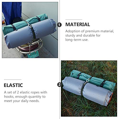 BESPORTBLE 4Pcs Bungee Cord Com Gancho Mosquetão Correias Pesados Forte Corda Elástica para O Bagage