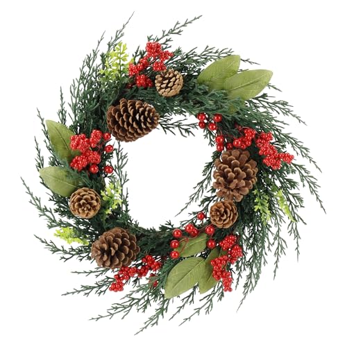 Zavothy Türkranz Weihnachten 50 cm, Weihnachtskranz, Künstlicher...