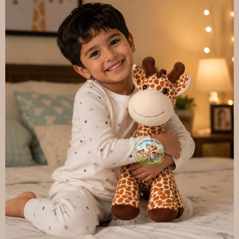 Image of Printed Giraffe Soft Toy 40 cm Plush Stuffed Animal for Kids