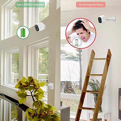 image for LANMU Weatherproof Outdoor Power Cable Compatible with Arlo Pro/Pro 2/