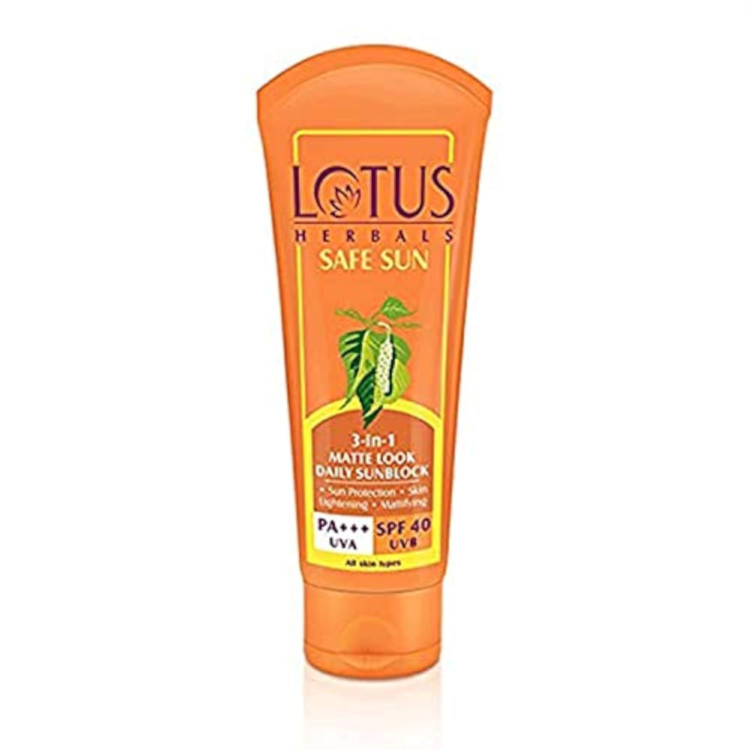 Lotus Herbals SPF-40 3-In-1 Matte Look Daily Sunblock Creme -50g