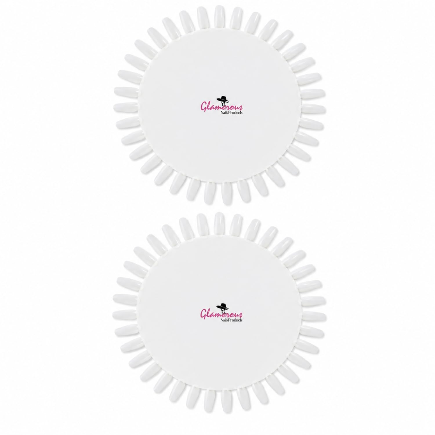 Glamorous Nails Products Big Size Nail Practice Palette, Round Display Wheel for Gel Polish, Acrylic and Nail Art, 2 Pack-image-36
