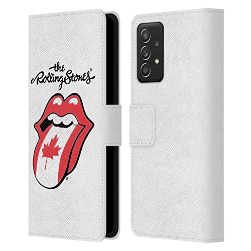 Funda de cuero Samsung A53 5G libro para evitar pantallas rotas con estilo de The Rolling Stones