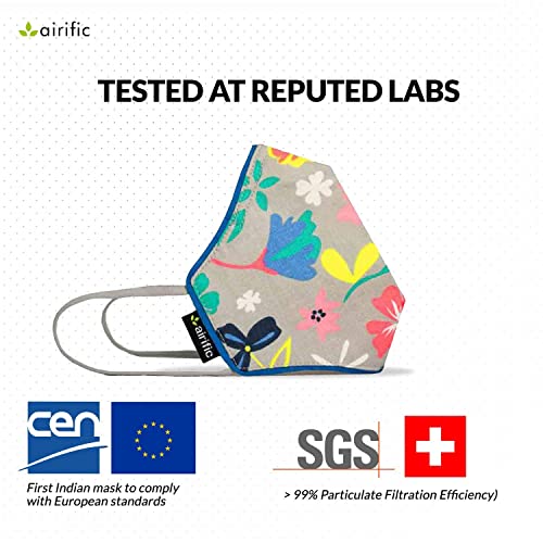 Image of airific by NIRVANA BEING 2.0 N95, FFP2 Washable and Reusable Mask for Adults | Anti Pollution Mask | Tested at International Labs Nano Technology Filter