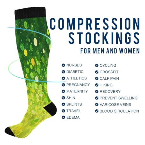 Image of Pigsaly Womens Compression Socks Yellow Stars Funny Brown Capybara Knee High Socks Athletic Tube Sock Outdoor Sport Socks