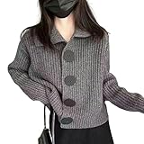 Photo Gallery teidea cardigan estivo donna cardigan da donna lavorato a maglia chic e accogliente: colletto risvoltato, bottoni grandi e vestibilità ampia per un look invernale elegante-grigio-taglia unica Photo Gallery teidea cardigan estivo donna cardigan da donna lavorato a maglia chic e accogliente: colletto risvoltato, bottoni grandi e vestibilità ampia per un look invernale elegante-grigio-taglia unica