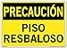 Vestil Caution Sign SI-C-56-E-AC-130-S Aluminum Composite .130" Overall Size 20.5"W x 14.5"H Slippery Floor, PISO RESBALOSO