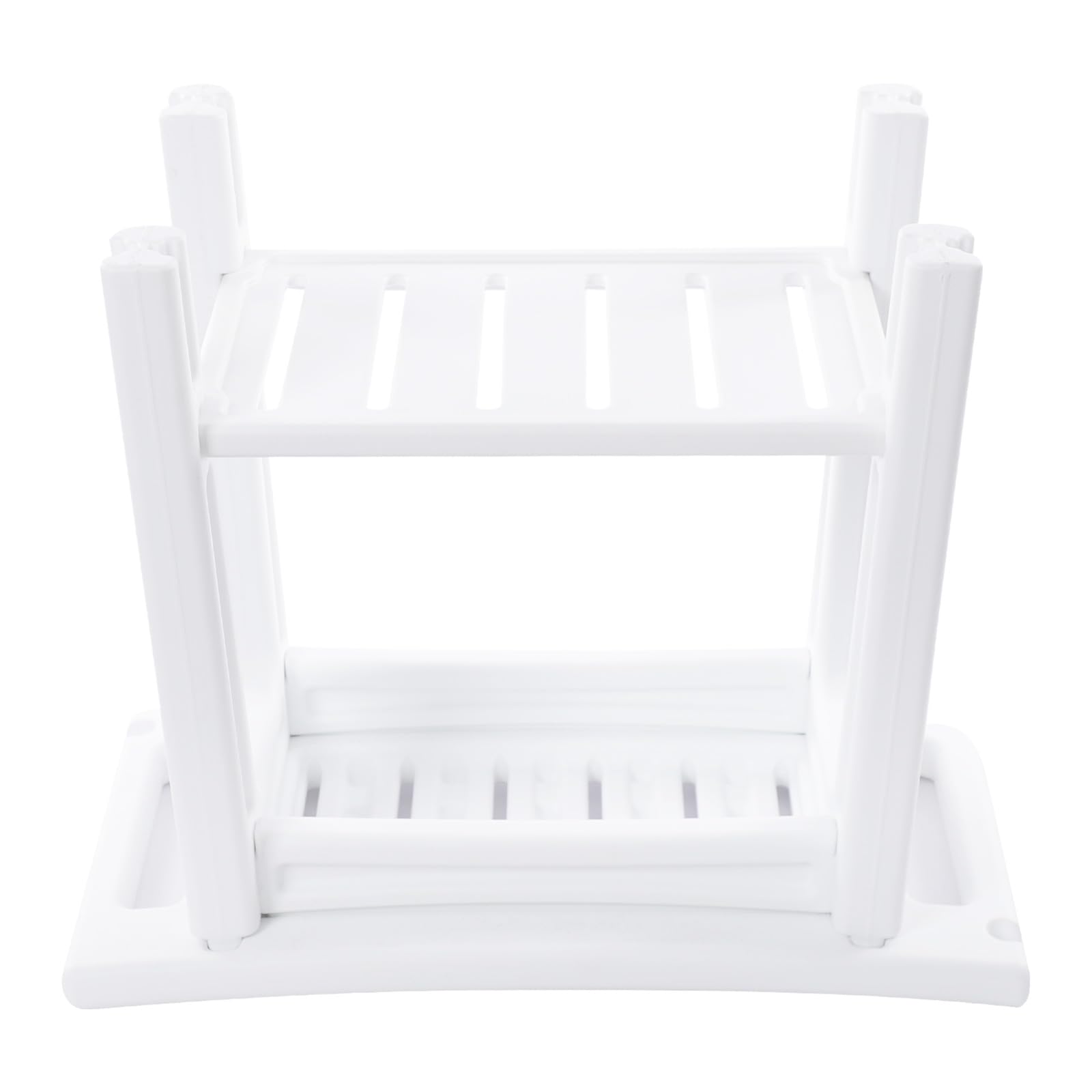 Taboret prysznicowy, 46 cm, FDPE, wodoszczelne krzesło prysznicowe, stołek łazienkowy z uchwytem na słuchawkę prysznicową, taboret prysznicowy dla osób starszych i seniorów (biały, 56 x 32 x 46 cm)