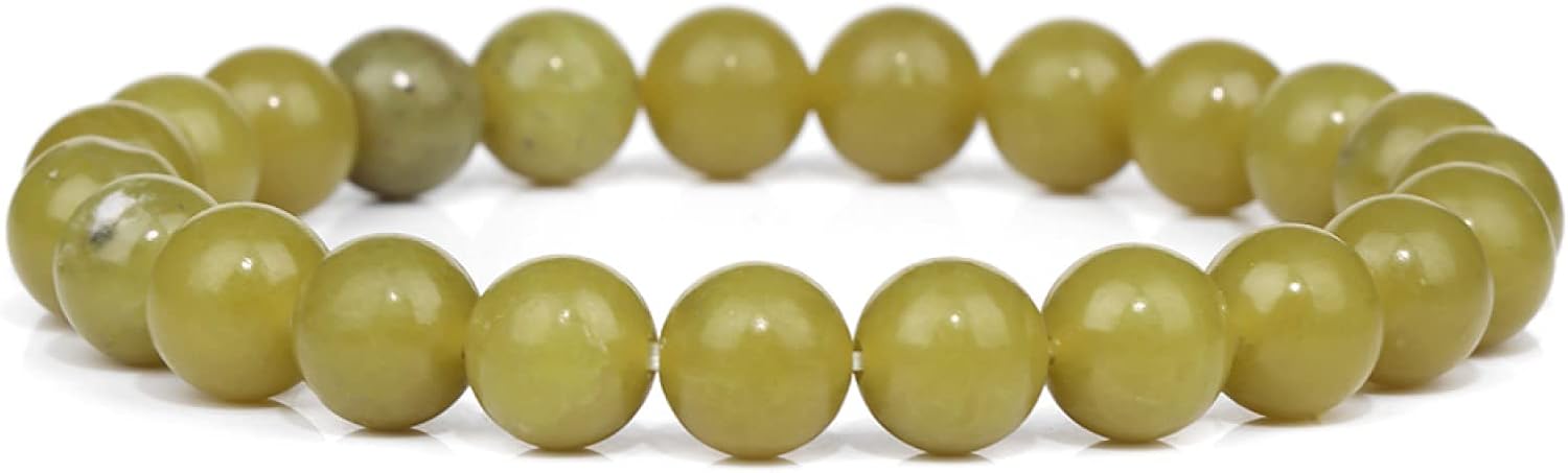 8mm Beaded Bracelet Yellow Quartz Crystal Stone Bracelets for Women Men Tiger Eye Bangles Jewelry,18.Watermelon Quartz,23 Cm image 2