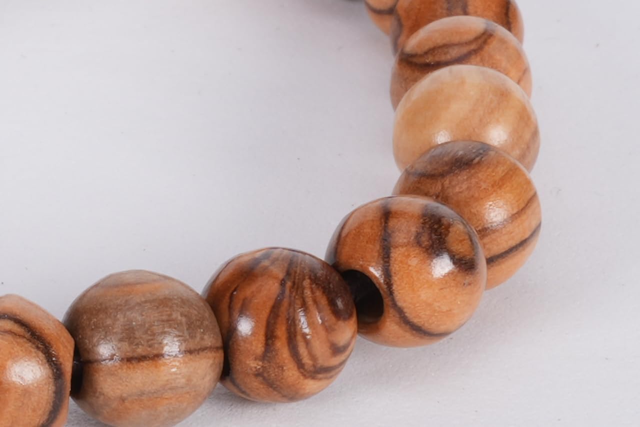 SANAD Allah Medallion Necklace Olive Wood – Islamic Arabic Jewelry from Jerusalem – Round Pendant for Men & Women – Muslim Gift with Name of God – Spiritual Islam Necklace - Image 8