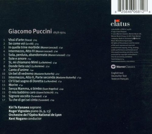 Elatus: Arie D'opera Pucciniane