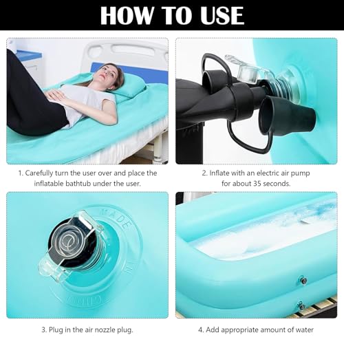 Kit de baignoire de douche gonflable médicale en PVC haute résistance - 4