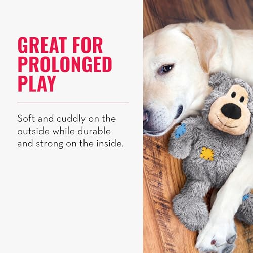 KONG – Wild Knots Bear – Innere Geknotete Seile und Minimale Füllung für Weniger Unordnung (Farbvar.) – Für Mittelgroße/Große Hunde