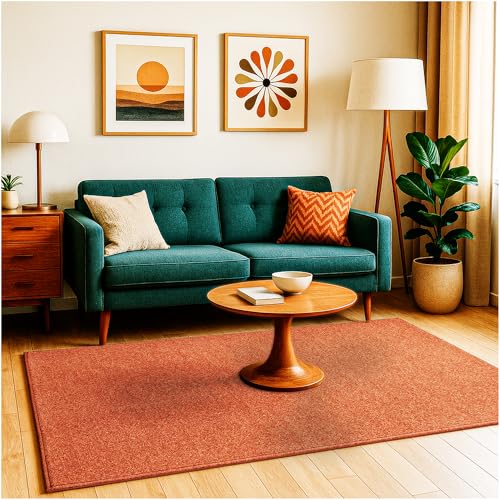 Tapete decorativo Koeckritz rojo de poliéster miniatura 4
