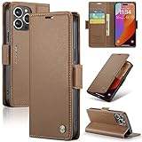 LOXO CASE Funda para iPhone 15/15 Pro/15 Plus/15 Pro MAX, Funda con Tapa de Cuero PU Premium 【Bloque...