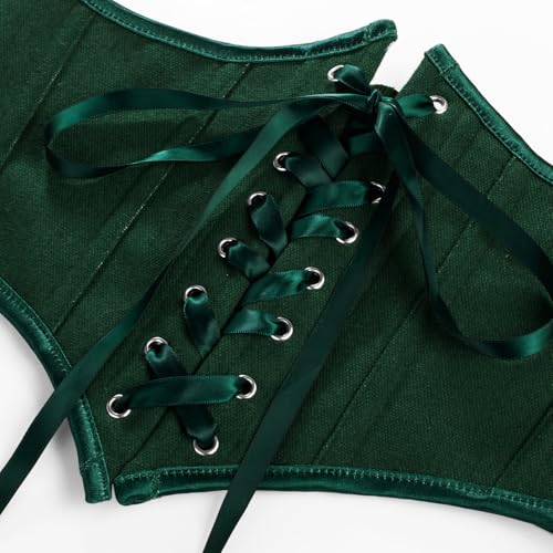 Image of Scarlet Darkness Corset Belt for Women Floral Lace Up Boned Underbust Corset Waist Belts