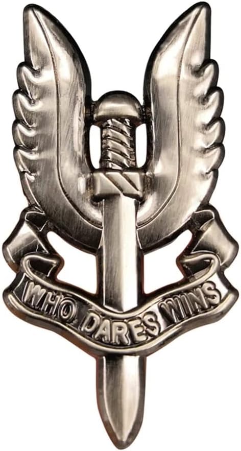 SAS British Army Special Air Service Who Dares Wins Metal Military Forces Badge Pin Stylish Decor for Men