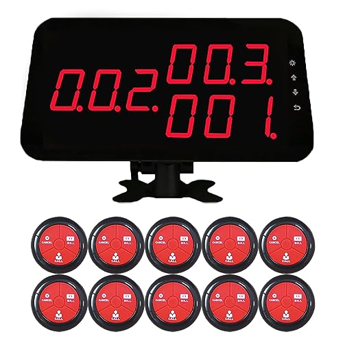 Cyssjf Sistema De Llamada Inalámbrico Con 5 Botones De Llamada Impermeables Y Receptor De Pantalla 1pc Para Clínica Restaurante Cyssjf Sistema De Llamada Inalámbrico Con 5 Botones De Llamada Impermeables Y Receptor De Pantalla 1pc Para Clínica Restaurante