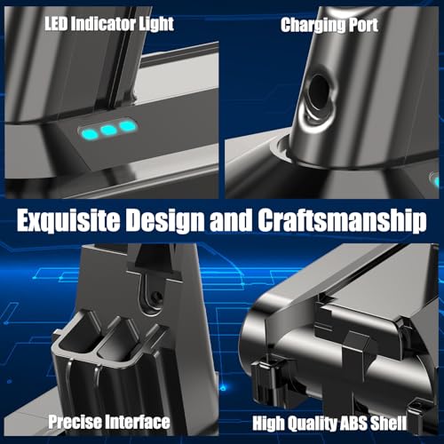 Image of V8 Battery Replacement Compatible with Dyson V8, 6000mAh Battery for V 8 Animal Absolute Motorhead Fluffy SV10 Vacuum Cleaners