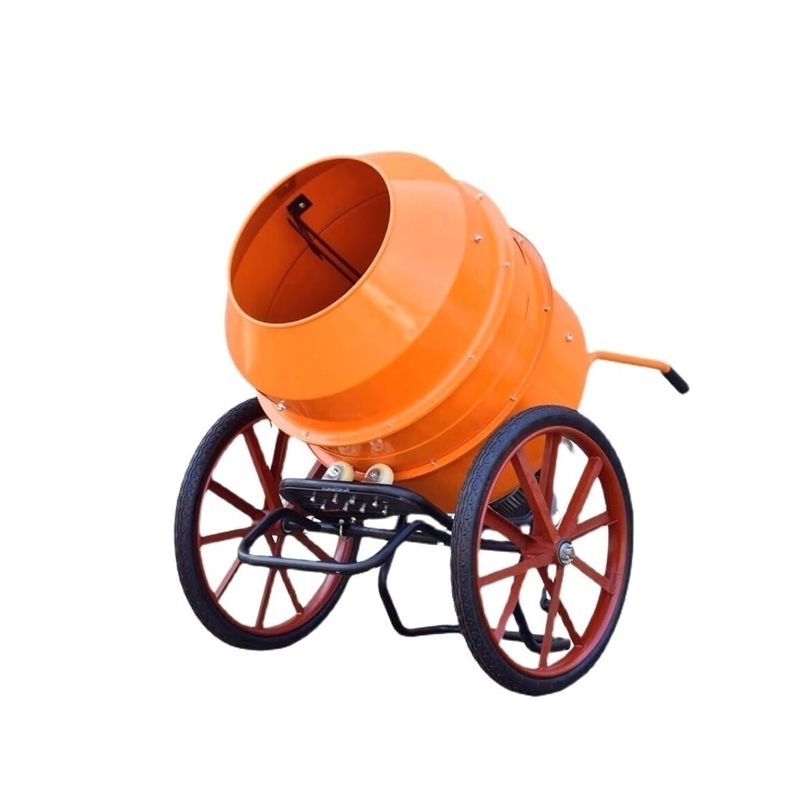 Concrete Mixer Large Wheel Hand Push Portable Cement Mixer for Construction,Home Renovation ﻿ Portable(Medium)
