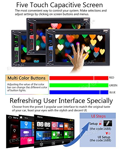 EINCAR Camera & 8GB Mappa Card! Doppio Stereo DIN