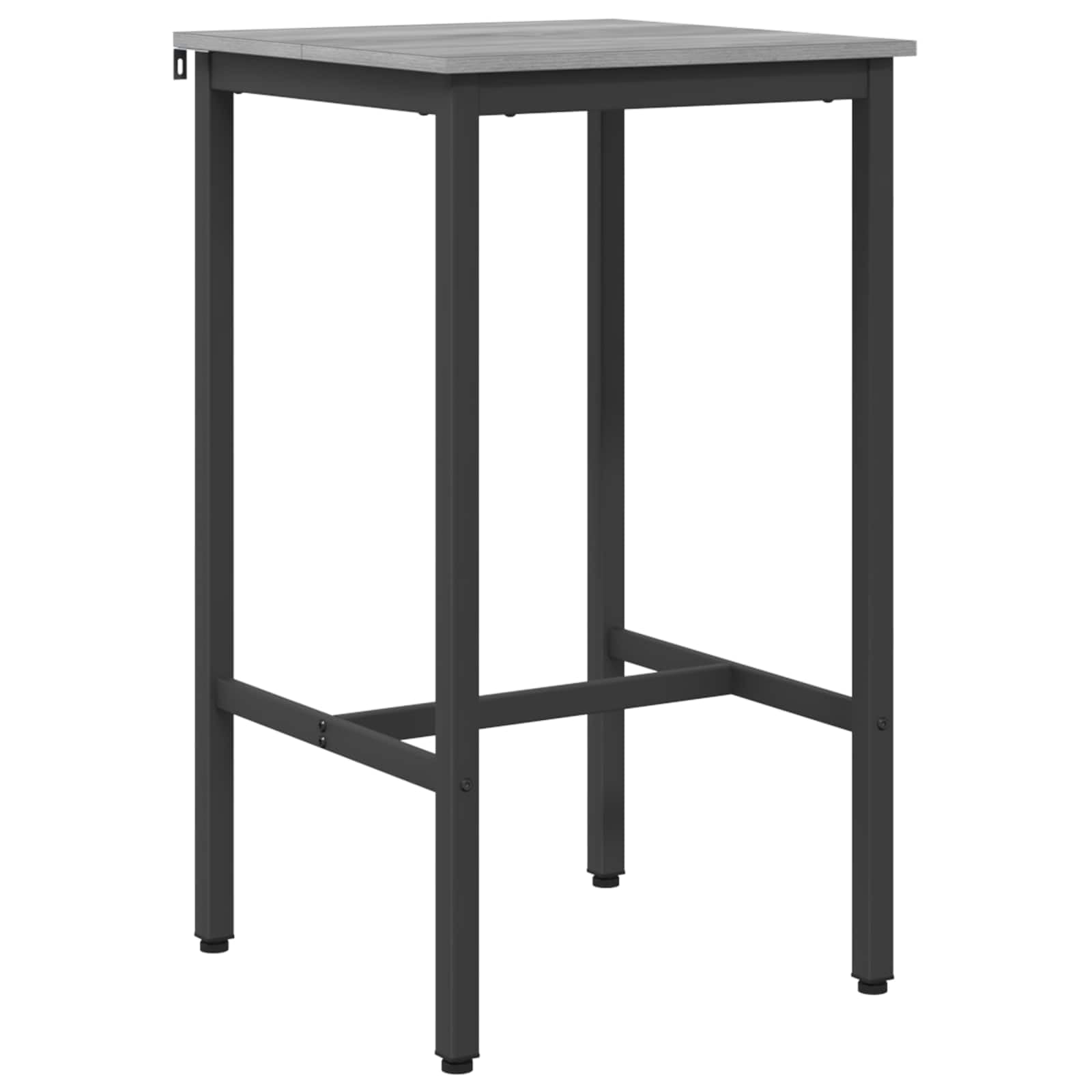Tavolo da bar, 52 x 52 x 110 cm, legno di ingegneria, acciaio zincato