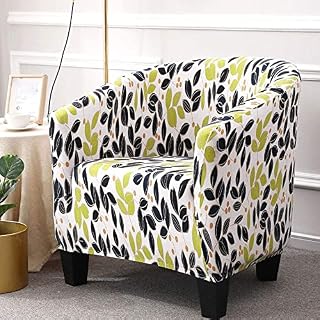 Tub Chair Covers High Stretch Chair Covers for Armchairs Club Chair Slipcovers Spandex Armchair Covers Removable Washable Armchair Sofa SlipcoverTub Chair Cover Wing back Chair Covers