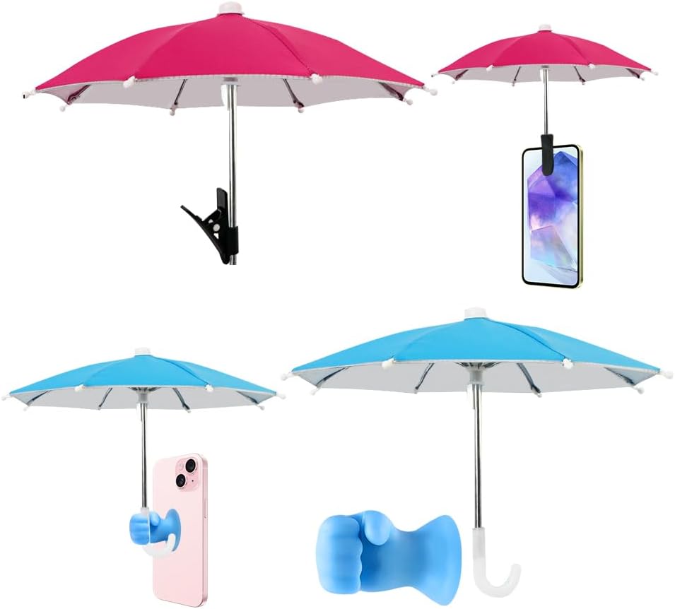 Sun Umbrella Suction Cup Phone Holder Adjustable Piggy Stand Mount Desktop Outdoor Phone Holder
