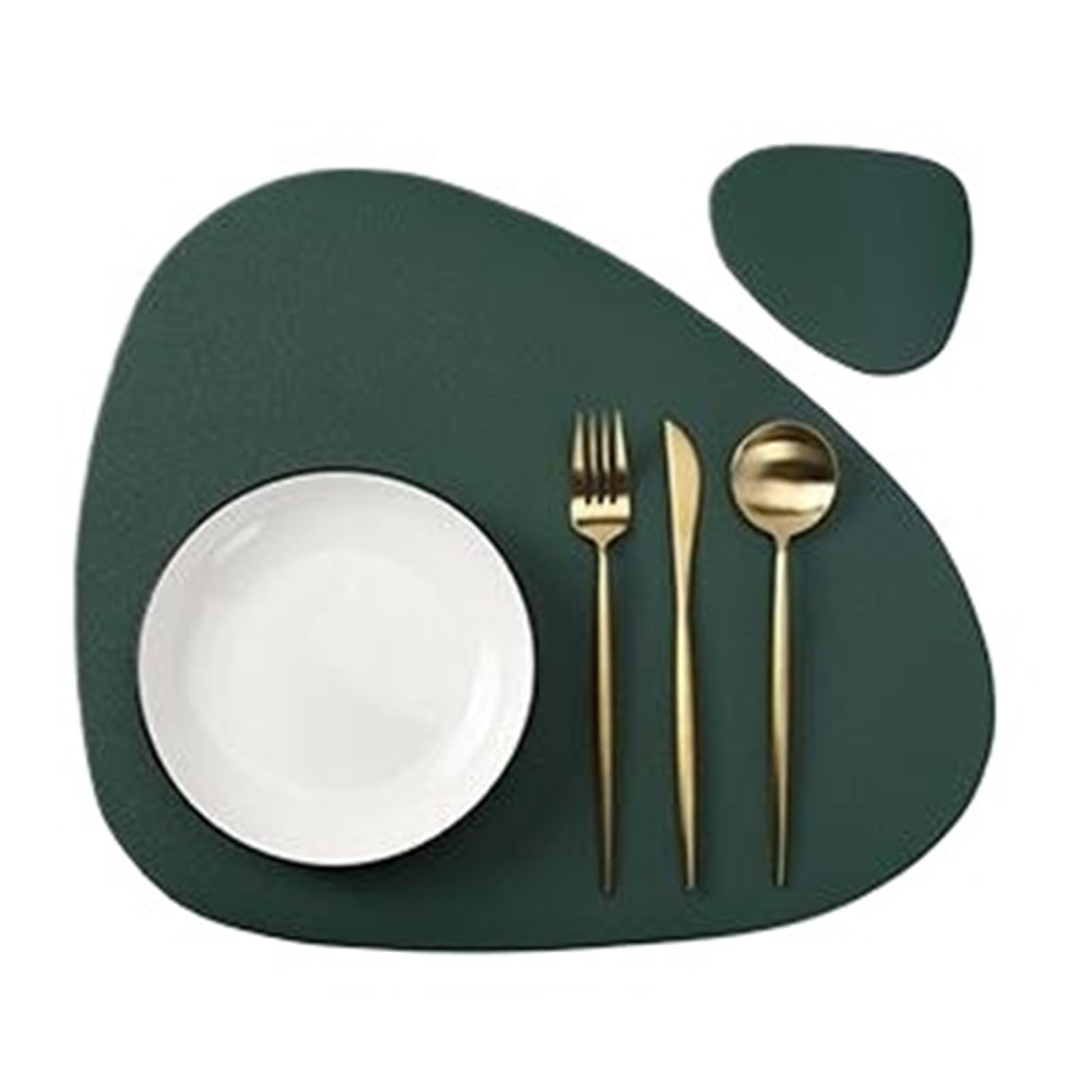 Sets de table en similicuir vert pour sublimer vos repas de famille