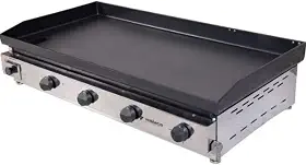 Chapa Bifeteira a Gás 100cm C100 Venâncio - Prata - Retangular - Ideal para uso em bares, restaurantes, lanchonetes, food trucks ou em casa