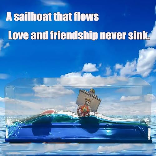 Image of PTAEXCEL Unsinkable Boat in a Box, Cruise Ship Toy, Fluid Drift Bottle, Model Decoration, Home Decoration Toys Gift (D) | Exquisite boxed model ornament, stylish home decor. Great gift choice for Christmas, birthday and various holiday celebration
