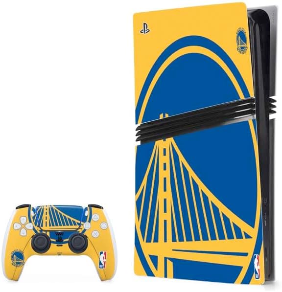 Skinit Decal Gaming Skin Compatible with PS5 Pro Bundle - Officially Licensed NBA Golden State Warriors Digi Camo Design