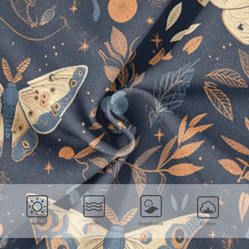 Wusikd Moths Leaves Girls' Underwear Cotton Moon Girls Briefs Soft Toddler Underwear 2T3