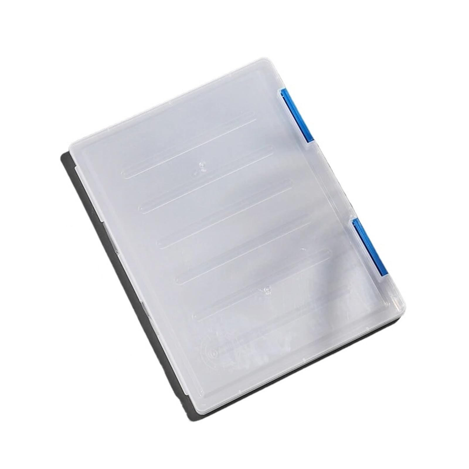 Caja Archivador 2 cajas de archivo transparentes plástico A4, caja PP for estudiantes la escuela, datos portátil doble capa múltiples capas, clasificación temas(Blue)