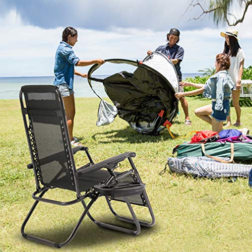 Fdw DC-H096-BLACK Zero Gravity Lawn Lounge Chairs Set Of 2 thumb #1