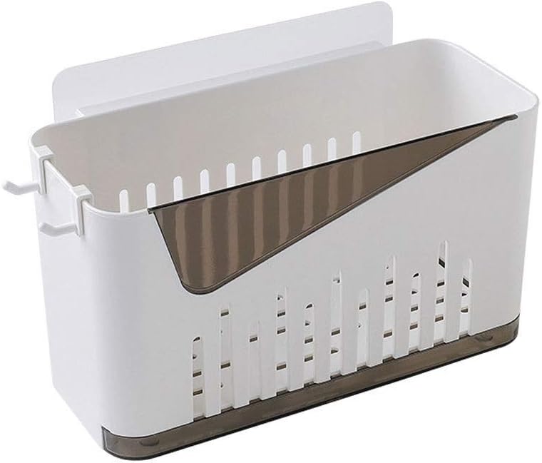 Shower Caddy Basket Bathroom Shelf Organizer Wall Mounted No Drilling Shampoo Holder(24.5x10x14cm)