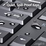 Kensington Pro Fit Ergo bezprzewodowa klawiatura, United Kingdom klawiatura QWERTY, Duale 2,4 GHz i Bluetooth 4.2, kompatybilna z Chrome OS, MacOS i Windows, K75401PN
