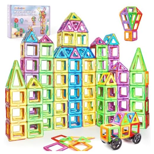 LEGO 10884 DUPLO Meine erste Wippe mit Tieren 5 Crenova Magnetische Bausteine Regenbogenfarben Bausatz Pädagogischen Magnetischen Fliesen Spielzeug für Kinder