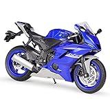 limimo for Yamaha 2020 YZF-R6 1:12 Static Die-cast Car Series Motorcycle Model Toys Motorcycle Model(Blue)