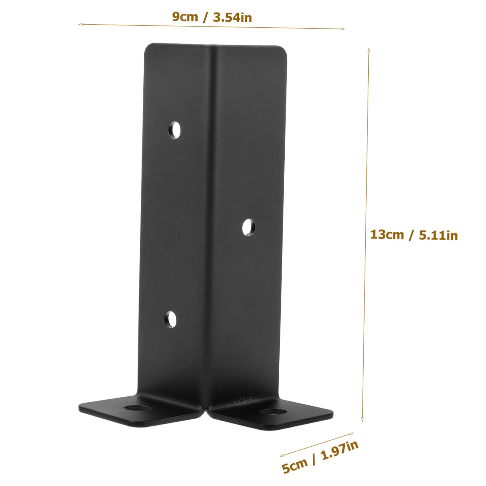 BESPORTBLE Iron Mailbox Post Base Protectors Mailbox Post Covers Mailbox Bracket Bases for Porch Fence Deck